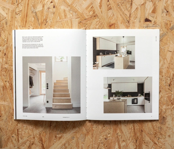 Ett uppslag i Estateworks katalog