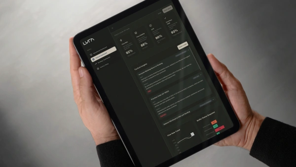 Ipad med Lyras gränssnitt