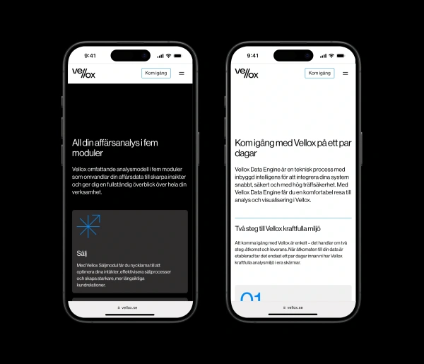 Mobilvy över vellox webb